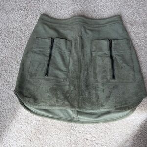 BCBGMaxAzria Green Mini Cargo Skirt
